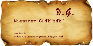 Wieszner Győző névjegykártya
